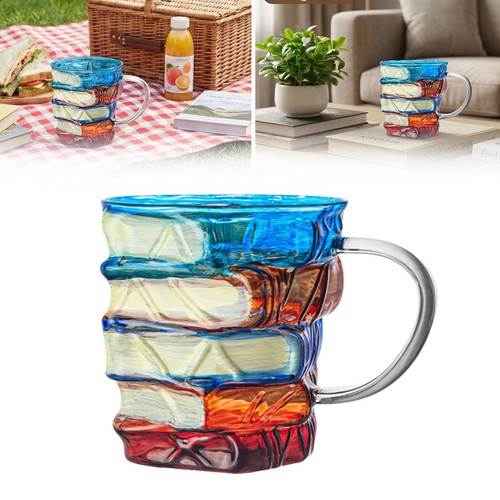 Book shaped stack glass mug - book,