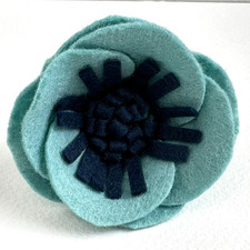 Felt Flower Brooch Handmade in Scotland Anemones Roses Various Colours 7cm
