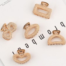 Simple Versatile Hairpin Gold Alloy Hair Claws Girls Sweet Headband Hair Clip