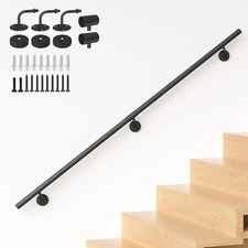  Industrial Metal Stair Handrail,Round Pipe Stair Railing For Indoor/Outdoor
