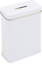 Tin Charity Box money box Collection Can Money Savings Piggy Bank Square 