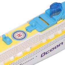 Kids Cruise Ship Model Sound Effects LED Light Universal Rotation Ocean Liner