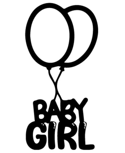Baby girl vinyl decal sticker - baby,