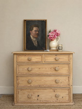 Vintage pine chest drawers - chest,