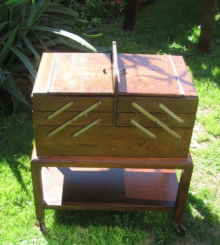 Antique art deco oak - antique, sewing