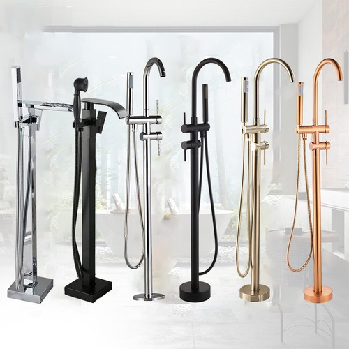 Modern freestanding bath - freestanding, mixer