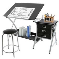 Drafting Table with Stool &