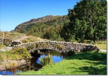 Doodlecards Blank Birthday Card No Words Stone Packhorse Bridge