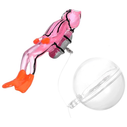 Floating pink diver decoration - pink,