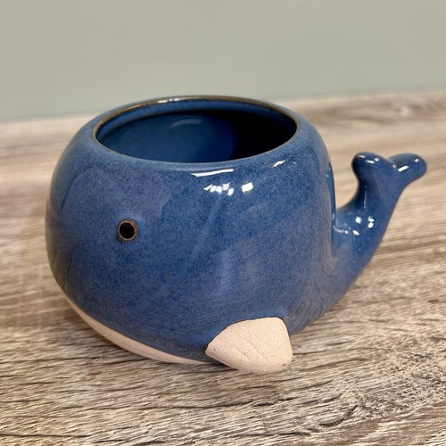 Small ceramic whale - ceramic, indoor