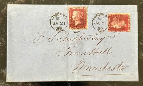 1859 pair penny reds - penny,