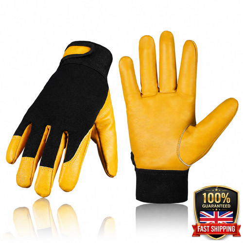 Leather work gloves gardening - work,
