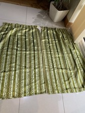 VTG 1950'S GREEN SATIN DAMASK
