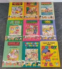9 Vintage Noddy Books 1980s Car Cheer Up Adventure Fair Brave Bunkey Seaside