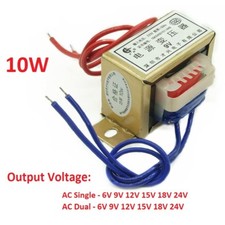 10W EI 220V 50Hz AC Power Transformer Single/Dual Output 6V/9V/12V/15V/18V/24V