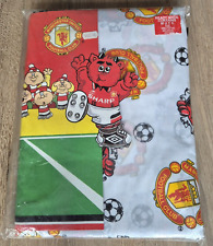 1990's Manchester United FC - Fred The Red Curtains 66" x 54" - New Old Stock