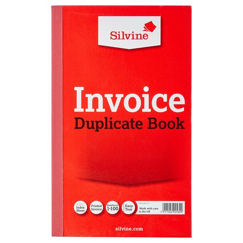 Silvine duplicate invoice - invoice, book