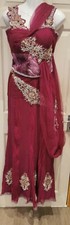 Bridal heavy Asian Lengha  mehndi sari pakistani Indian nikkah dress UK 8