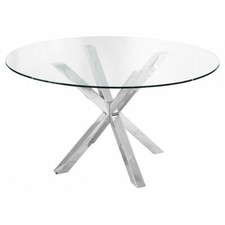 Crossley round glass - glass, dining