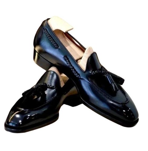 Handmade men black leather - handmade,
