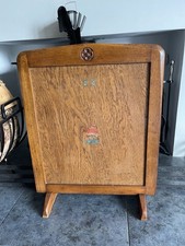 Antique Fire Screen Oak Panel