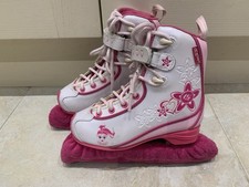 CCM Girls’/Children’s Ice Skates UK 11.5c/12c Eu30 Pink And White Figure Skating