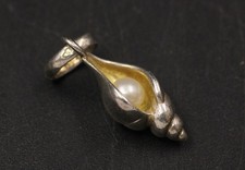 LINKS OF LONDON .925 STERLING SILVER PEARL In Shell 30MM Drop Charm, 3.1g - Y96