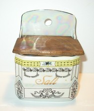 Antique wall salt box - antique,