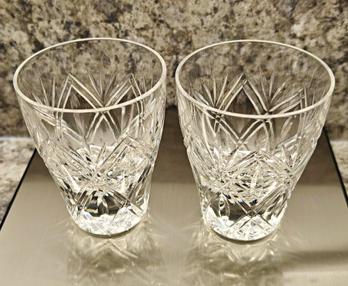 Pair vintage hand cut lead - vintage, hand-cut