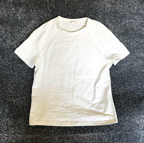 Zara men white solid crew - white,