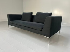 B&B Italia "Charles CH230" 3-Seat Sofa - In Black Linen - RRP £7000