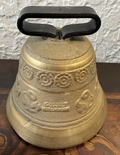 Vintage swiss brass cowbell - vintage,