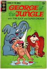 GEORGE OF THE JUNGLE 1 TOM SLICK SUPER CHICKEN GOLD KEY SILVER AGE 1968 BIN