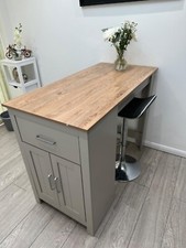 Breakfast Bar Table Tall Kitchen Island Storage Dining Rustic Coffee Cupboard