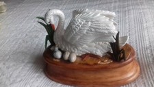 Hand painted ceramic Swan on