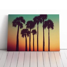 Sparkling Palm Trees Canvas Wall Art Print Framed Picture Home Decor Living Room