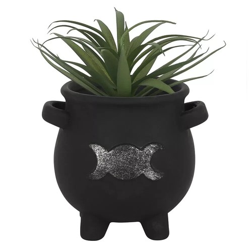 Triple moon cauldron rustic - cauldron,
