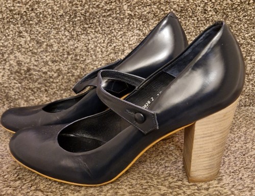Topshop navy leather - topshop,