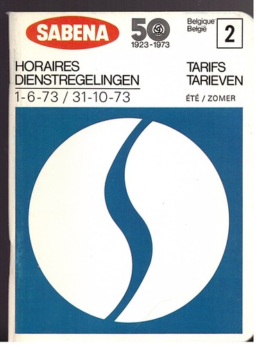 Sabena summer 1973 - sabena,