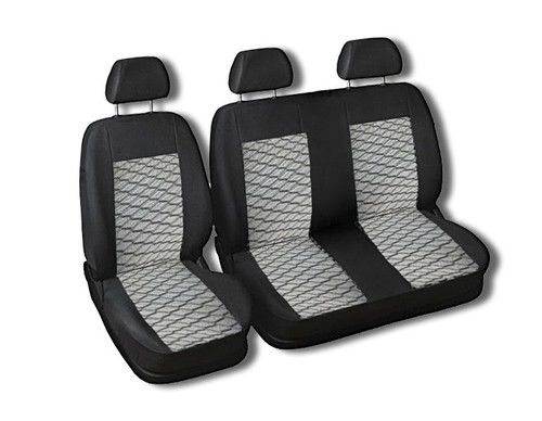 Seat covers black - black/grey, for