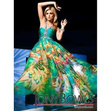 Tony Bowls Gown Green Embellished Fairy Pageant Prom Formal Size 4