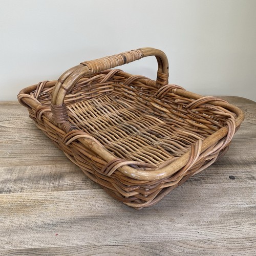 Large vintage wicker - wicker, basket