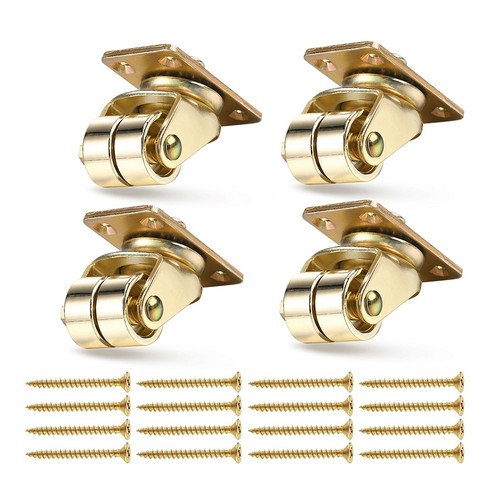 Brass casters upright piano - brass,