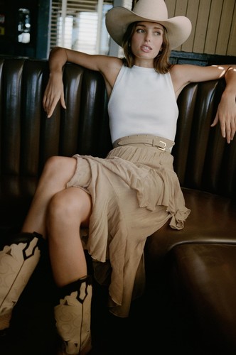 Zara dress with belt - belt, and