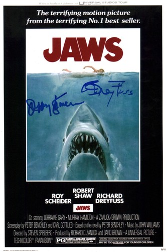 Jaws 8x12 photo cast - jaws, signed