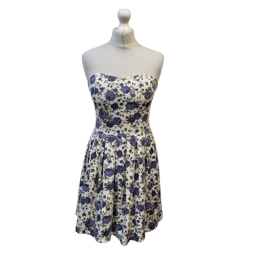 Funky fish white blue floral - funky,