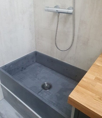 Concrete kitchen sink belfast - kitchen,