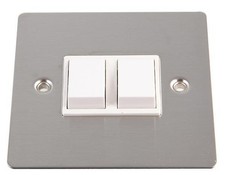 VOLEX Flat Plate 2 Gang 2 Way