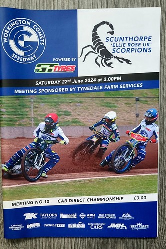 Workington speedway programme - speedway,