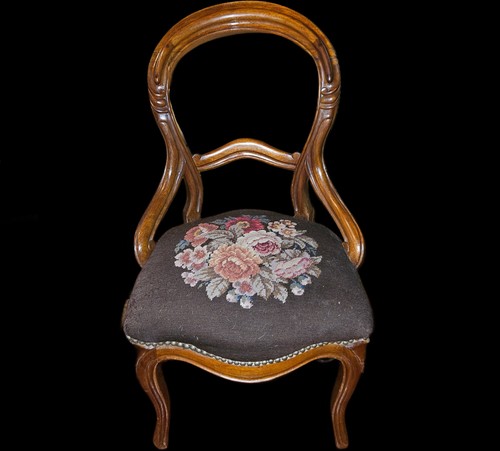 Antique wood parlor - antique, chair
